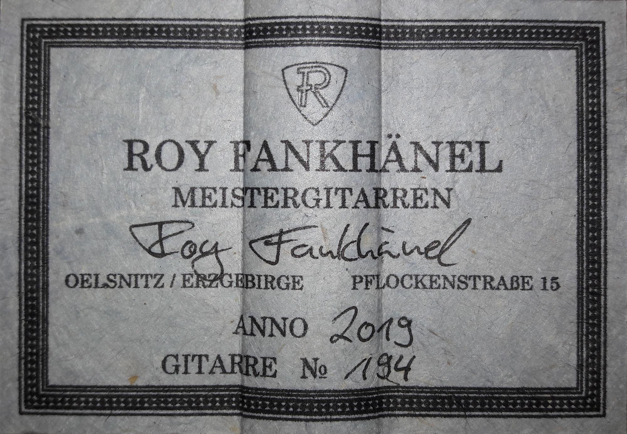a royfankhänel RF194 18012019 label