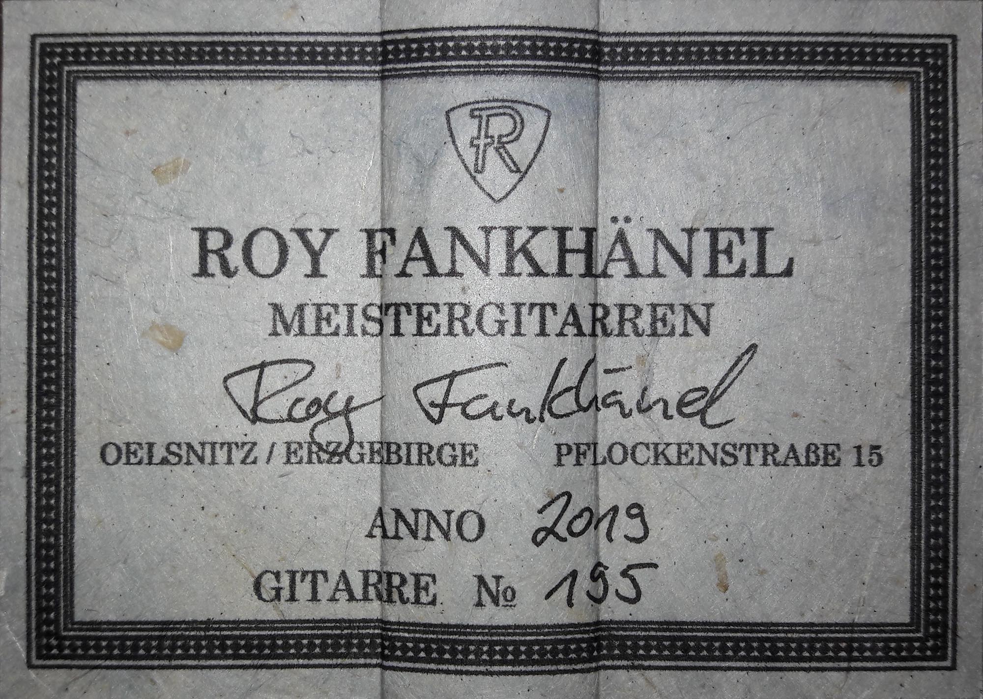 a royfankhänel RF195 18012019 label