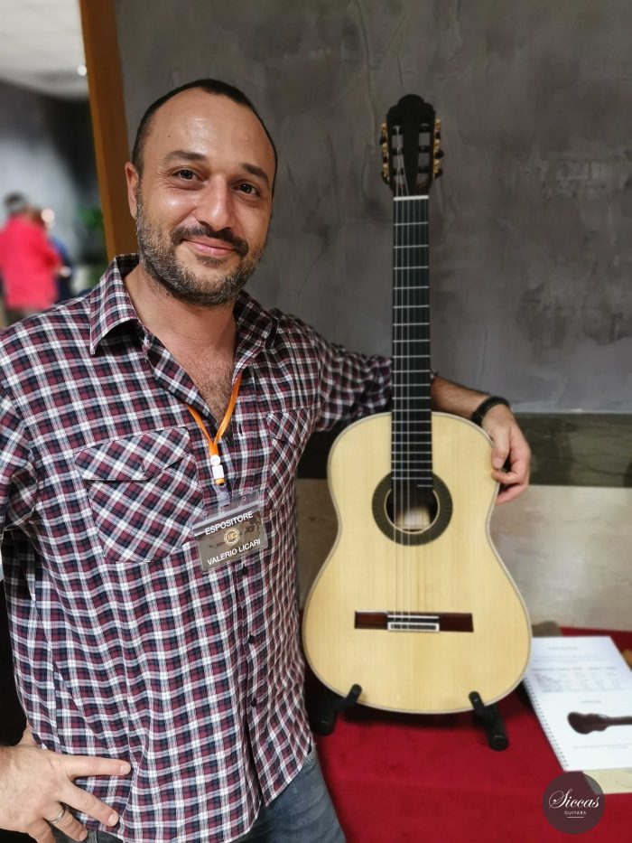 Valerio Licari and his REG Limited edition inspired by the Pantheon of Rome soon available at Siccas Guitars scaled