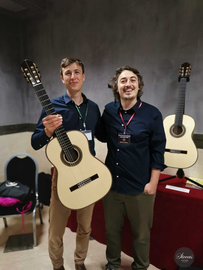 With Marco Gilioli and his REG Limited edition soon available at Siccas Guitars 1 scaled