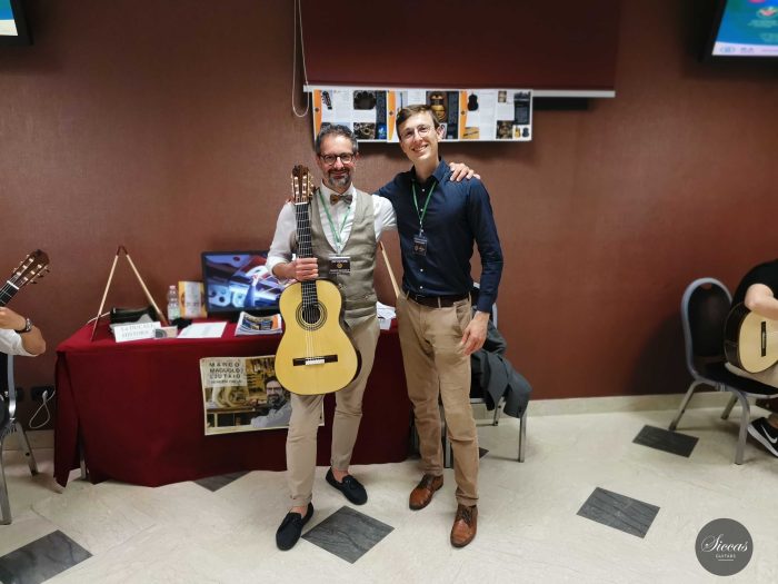 With Marco Maguolo and his REG special edition La Ducale Historica which will be at Siccas Guitars soon scaled