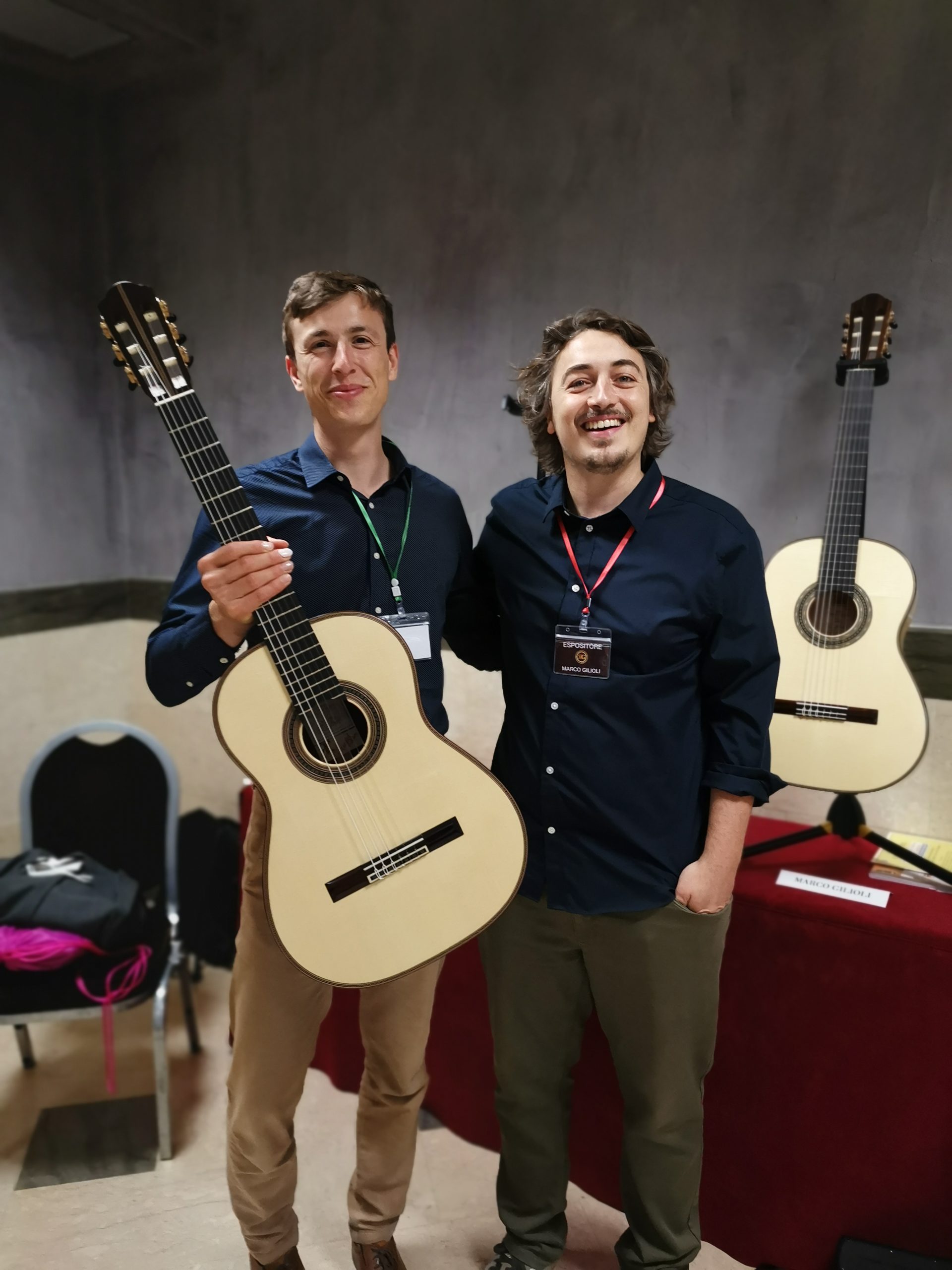 With Marco Gilioli and his REG Limited edition soon available at Siccas Guitars 1 scaled