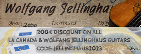 €200 OFF ALL CANADA WOLFGANG JELLINGHAUS GUITARS