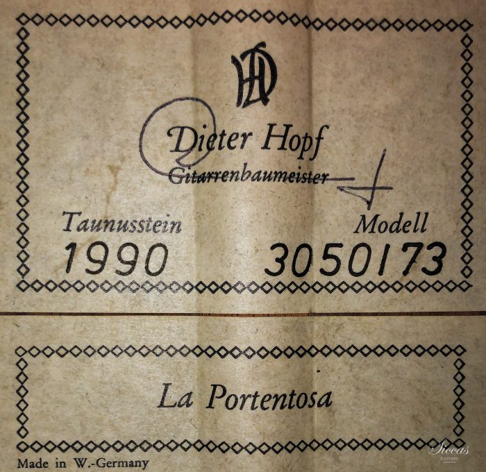 Classical guitar Dieter Hopf 1990 27