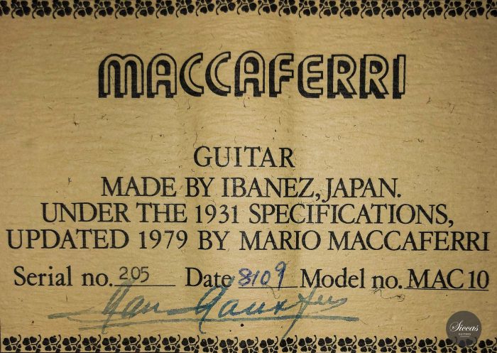 Classical guitar gypsy Ibanez MAC 10 1981 26