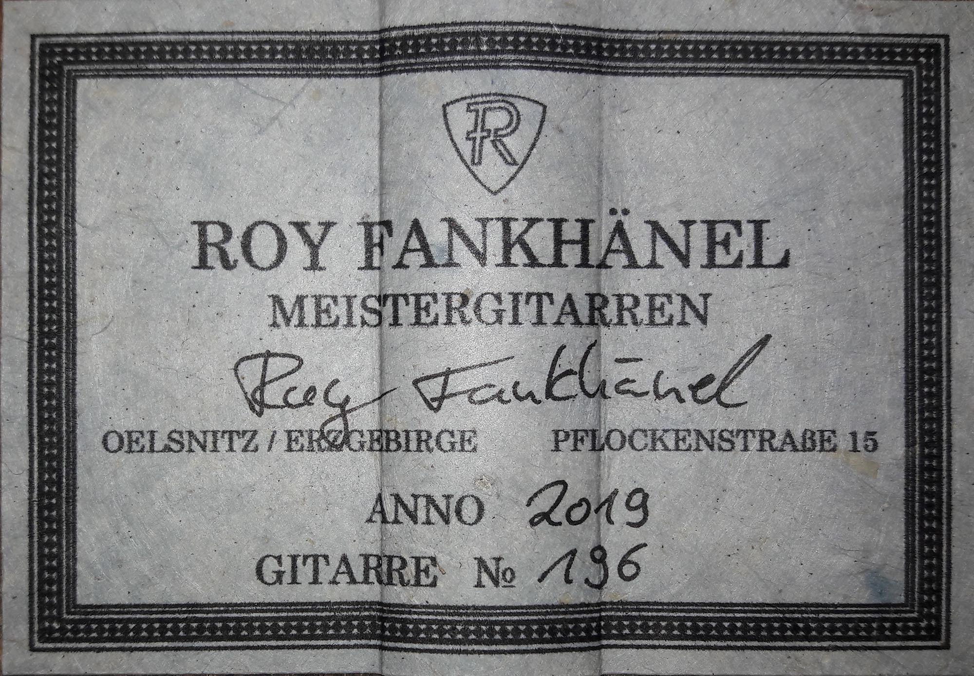 a royfankhänel RF196 18012019 label