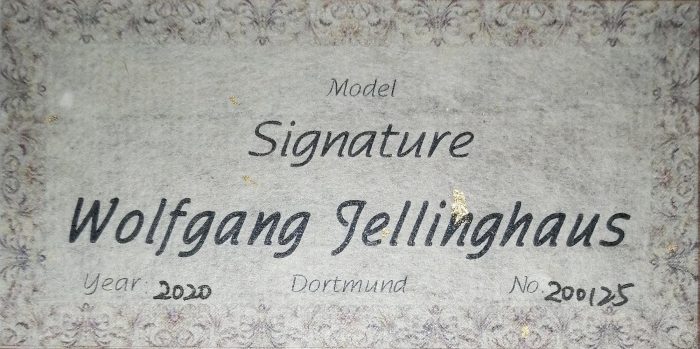 a wolfgangjellinghaus signature zeder doubletop 2020 16012020 label