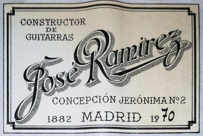 a ramirez 1A flamenca 1970 28022020 label